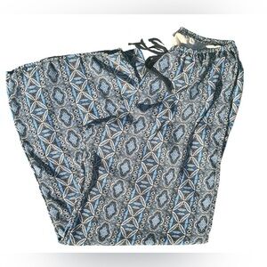 Women’s Blue and Black Patterned Pants by See You on Monday size Large